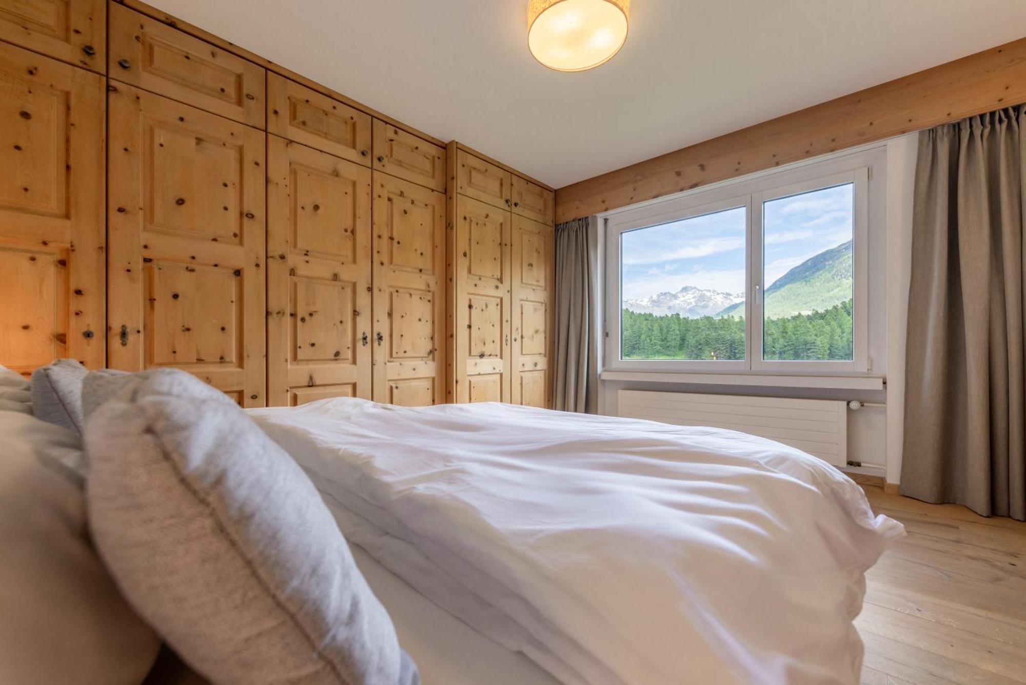 Cosy Apartment Facing Piz Rosatsch Санкт-Мориц Экстерьер фото