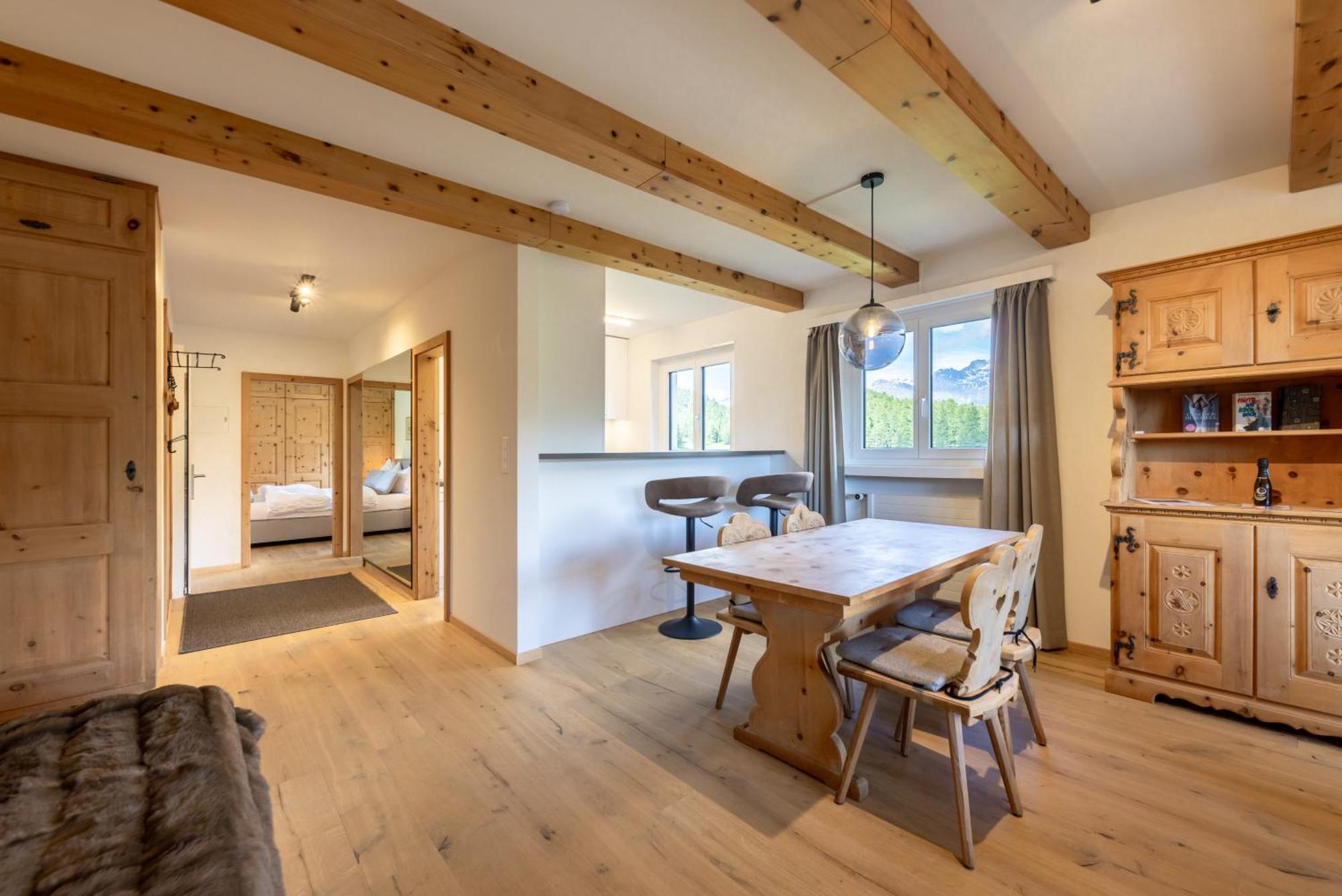 Cosy Apartment Facing Piz Rosatsch Санкт-Мориц Экстерьер фото